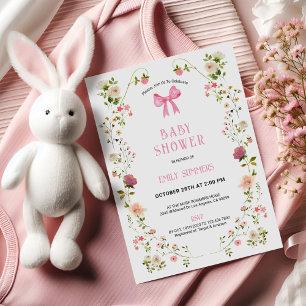 Save The Date Carton d'invitation à une baby shower avec un cadr