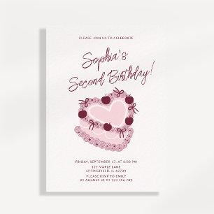 Save The Date Carton d'invitation d'anniversaire Coquette Vintag
