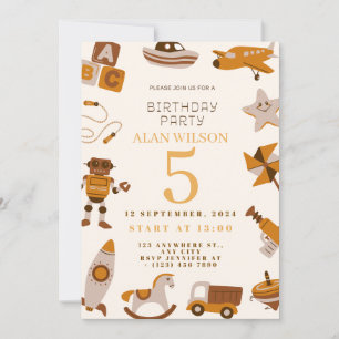 Save The Date Carton d'invitation d'anniversaire pour garçons au
