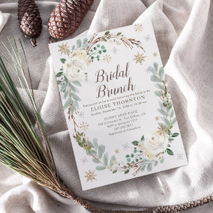 Save The Date Carton d'invitation de brunch de mariage aux floco