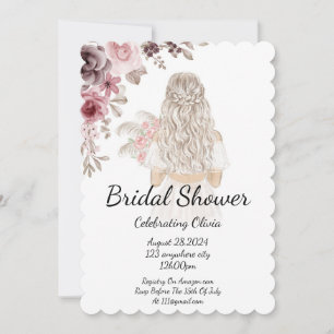 SAVE THE DATE CARTON D'INVITATION DE LANCEMENT DE MARIÉE FLORAL