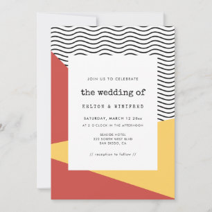 Save The Date Carton d'invitation de mariage dans le style Pop a