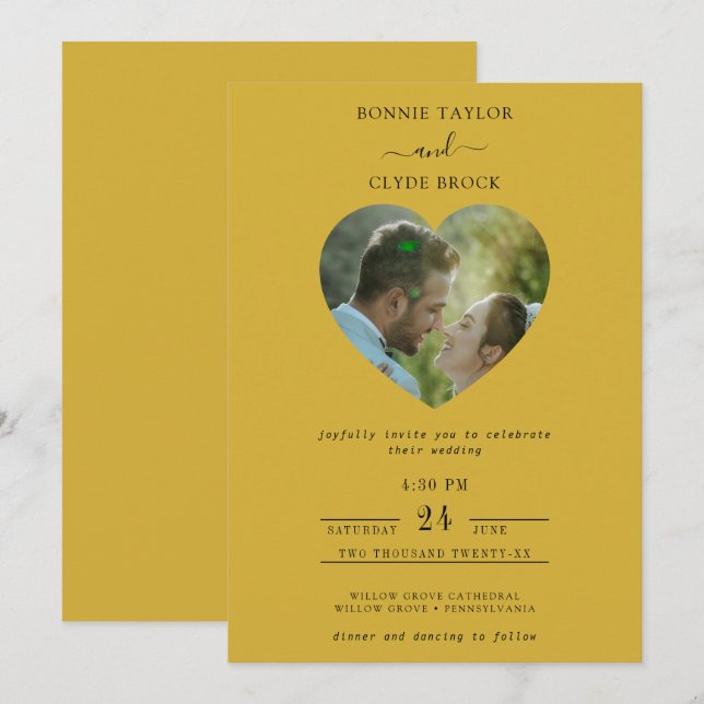 Save The Date Carton d'invitation de mariage élégant classique e (Devant / Derrière)