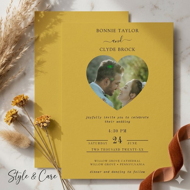 Save The Date Carton d'invitation de mariage élégant classique e (Metallic Gold Classic Elegant Wedding Invitation)