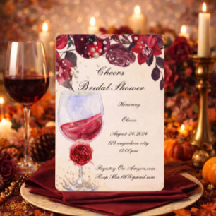 Save The Date carton d'invitation de mariage en burgundy