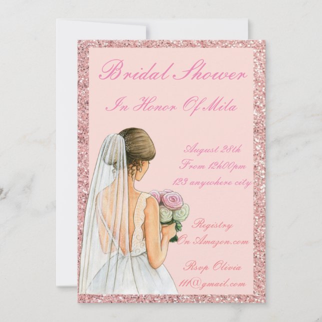 SAVE THE DATE CARTON D'INVITATION POUR MARIAGE ROSE (Devant)