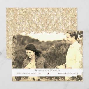 Save The Date Catholique Roses Ornat Appartement Enregistrer La 