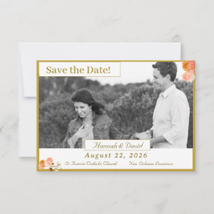 Save The Date Catholique Terracotta Rose Appartement Enregistrer