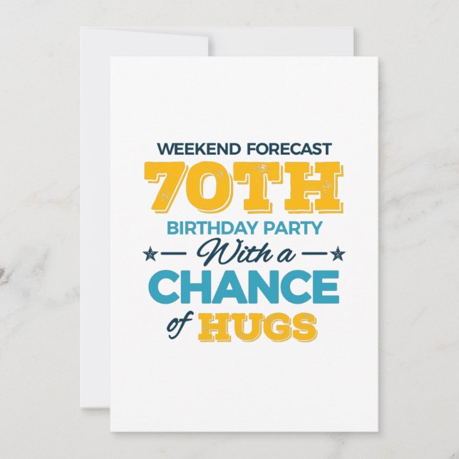 Save The Date celebrating the 70th birthday (Devant)