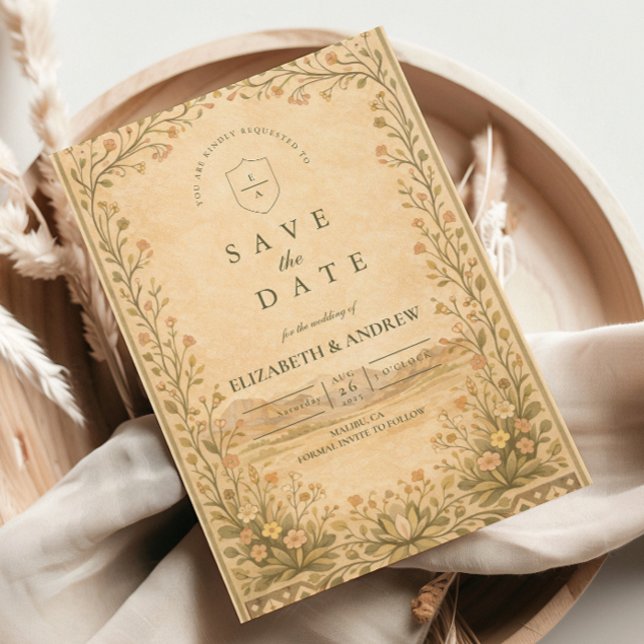 Save The Date Célébration Botanique du Désert Rustique (Créateur téléchargé)