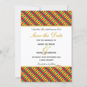 Save The Date Célébration de mariage chrétien à GRENADA CARRIACO