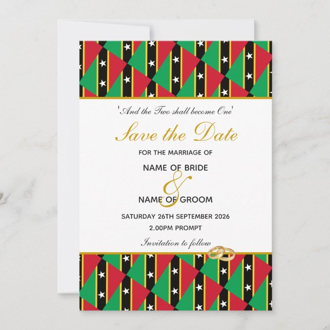 Save The Date Célébration de mariage d'événement spécial de SAIN (Devant)