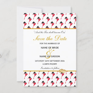 Save The Date Célébration de mariage événement spécial TRINIDAD 