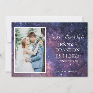 Save The Date Céleste étoile Ciel Galaxie Photo Romantique