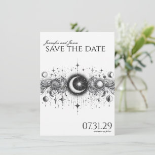 Save The Date Céleste noir et blanc