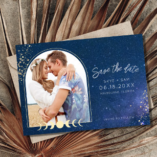 Save The Date Celestial Starry Sky Mariage photo romantique