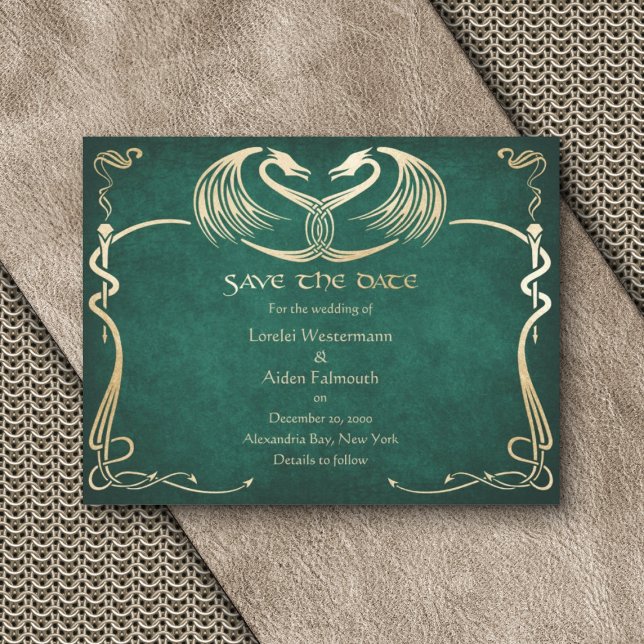 Save The Date Celtic Viking Dragon Mariage (Créateur téléchargé)