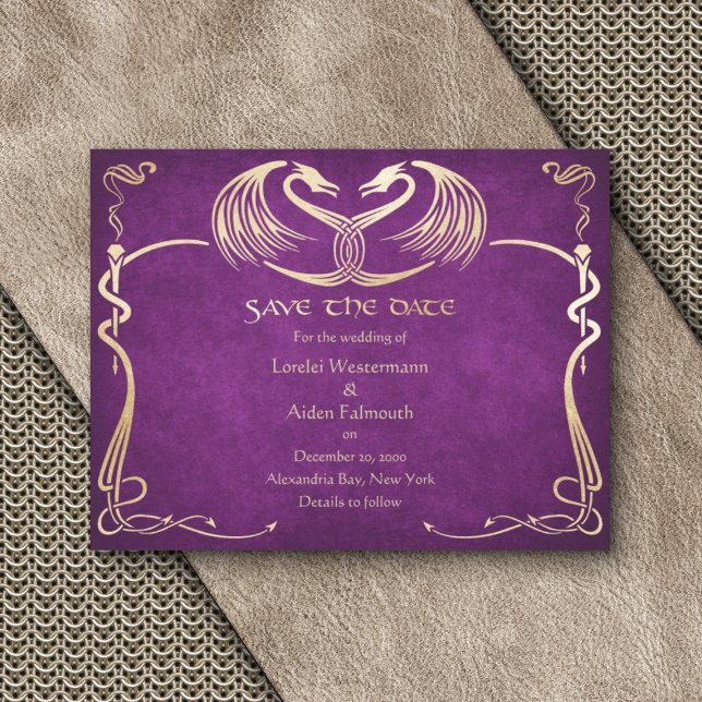 Save The Date Celtic Viking Dragon Mariage (Créateur téléchargé)