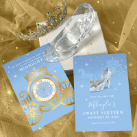 Cendrillon Chaussure Bébé Bleu Or Douce 16e Annive