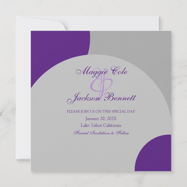 Save The Date Cercle moderne Enregistrer la date (Dos)