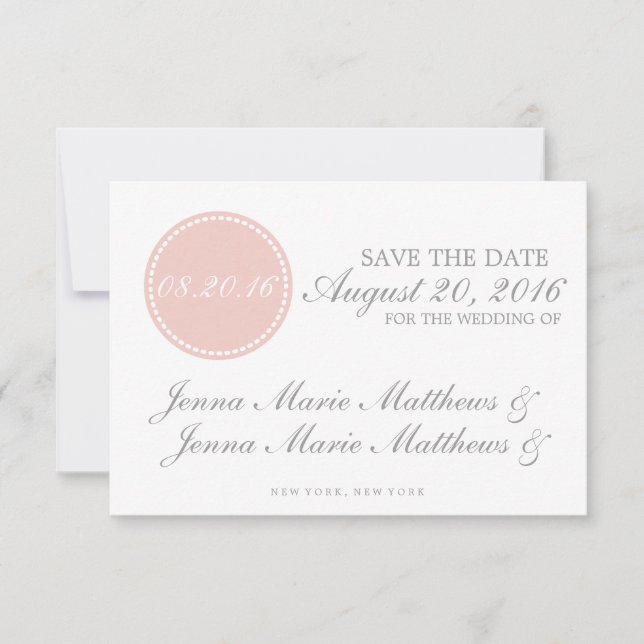 Save The Date Cercle simple Enregistrer les dates | MARIAGE (Devant)