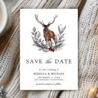 Ceremonie de mariage photo cerf forêt de bois
