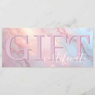 Save The Date Certificat Cadeau Élégant Rose Pâle Douce