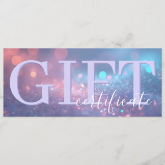 Save The Date Certificat Cadeau Violet Pastel Pailleté Mignon