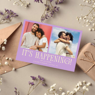 Save The Date C'est Arrivé 2-Photo Wisteria Mariage