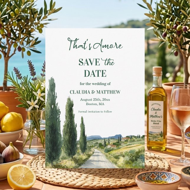 Save The Date C'est l'Amour Vue Italienne Élégante (Créateur téléchargé)