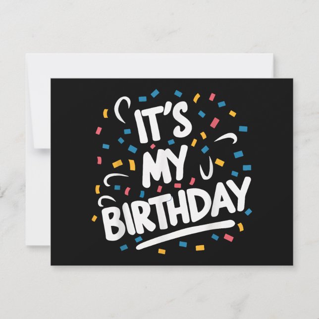 Save The Date C'est mon anniversaire pour les garçons les filles (Devant)