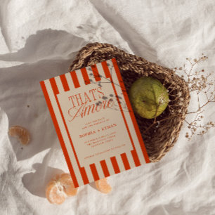 Save The Date C'est un Mariage Amore Red Stripes