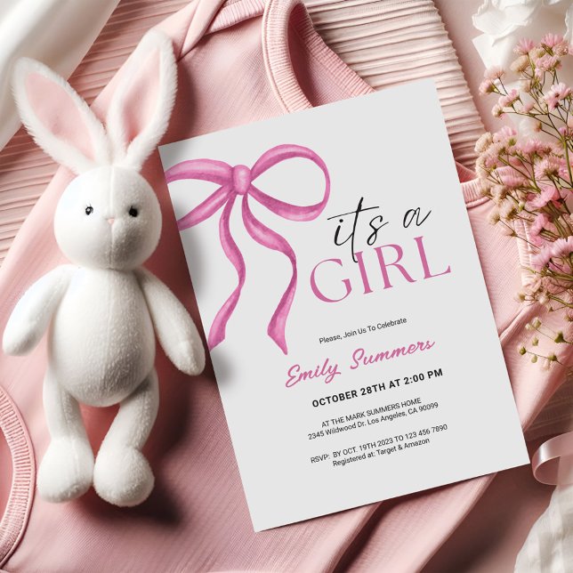 Save The Date C'est un Ruban Rose Fille  (Créateur téléchargé)
