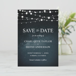 Save The Date Chaîne de nuit Starry Night Lights Wedding Enregis