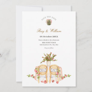 Save The Date chaises mariages avec plantes
