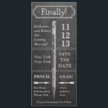 Save The Date Chalkboard Vintage Enregistrer La Date Avec Banniè<br><div class="desc">Voici un style vintage de tableau de bord créatif qui accueillera votre famille et vos amis à votre occasion spéciale. Au-dessus de ce design est une bannière avec les mots "Famille et amis", un crayon vintage, des flèches et des lignes de bordure horizontales. Vous pouvez modifier le style de texte,...</div>