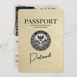 Save The Date Champagne Pologne Passeport Enregistrer La Date