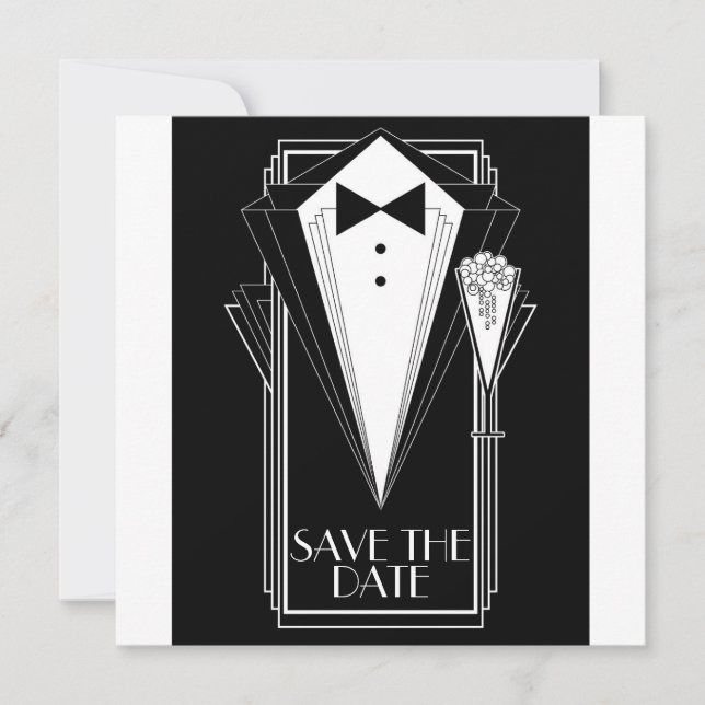 Save The Date Champagne Smoking (Devant)
