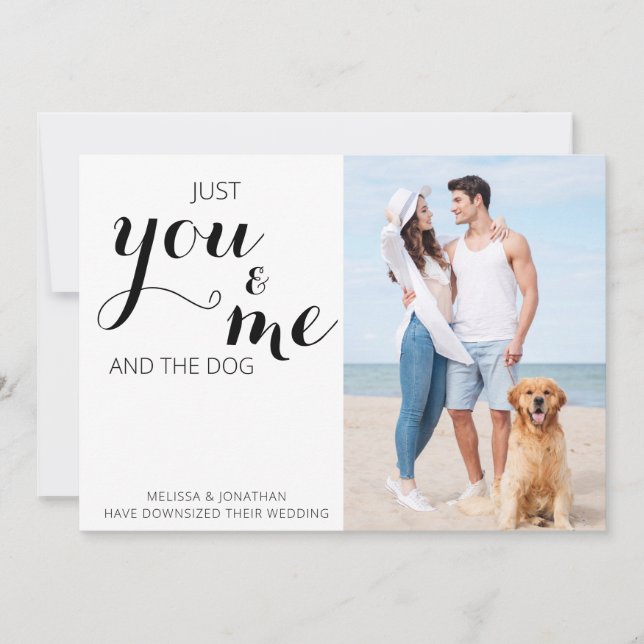 Save The Date Changement de Plans Annonce de Mariage de Chien (Devant)