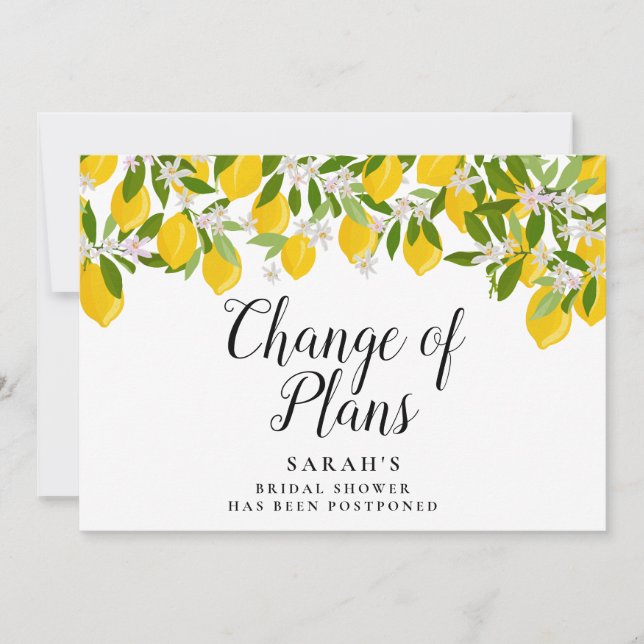 Save The Date Changement de plans de dernière minute pour un mar (Devant)