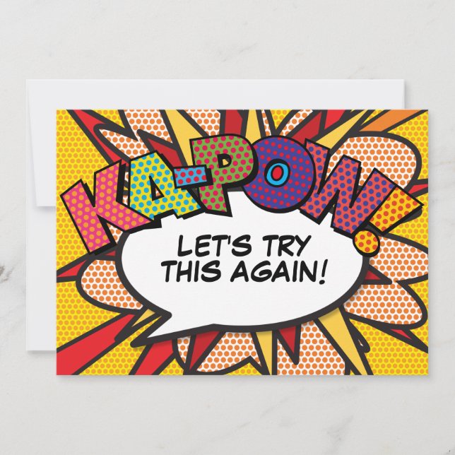 Save The Date Changement Reporté Date Amusante Bande Dessinée (Devant)