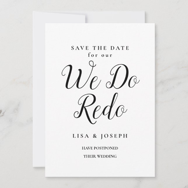 Save The Date Changer la date à laquelle nous refaisons la date  (Devant)