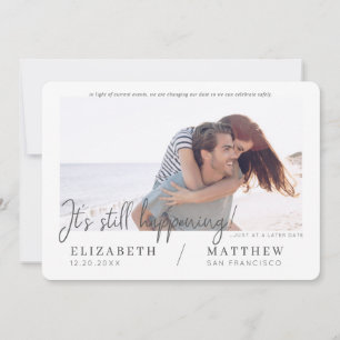 Save The Date Changer la date Modern Chic Custom Photo Mariage