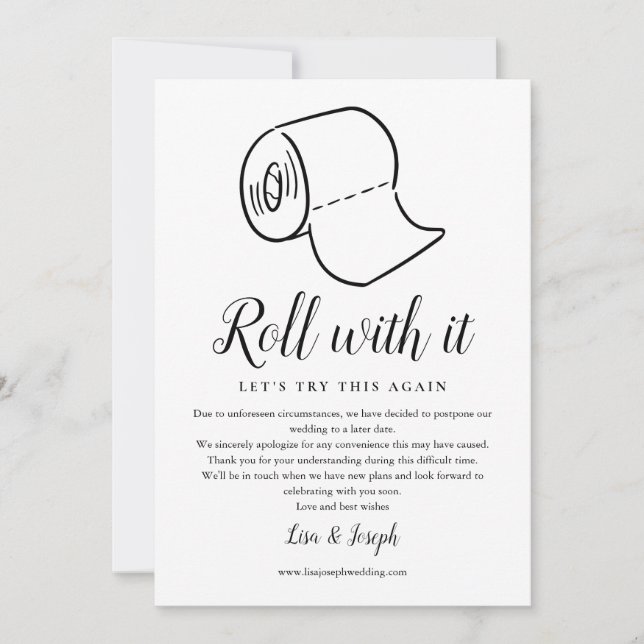 Save The Date Changer la date reportée annulée Photo (Devant)