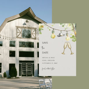 Save The Date Chapeau de Cowboy Mariage Redneck Crème Enregistre