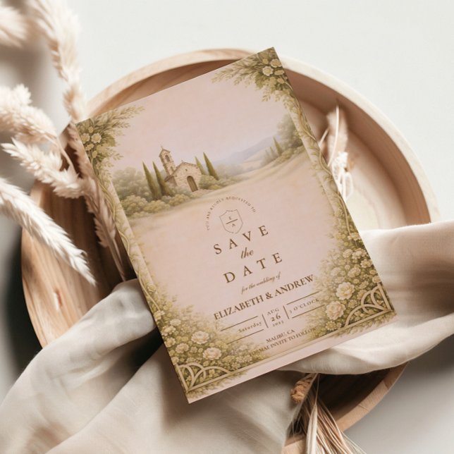 Save The Date Chapelle de jardin rustique Mariage à la campagne (Créateur téléchargé)