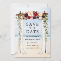 Chapiteau de plage de mariage aquarelle floral bur