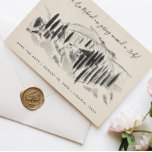 Save The Date Charcoal Sketched Italien Winery Enregistrer la da<br><div class="desc">Dessin original de la cave italienne. Personnaliser pour votre cave enregistrer la date peu importe l'endroit ! L'aspect papier vieilli.</div>