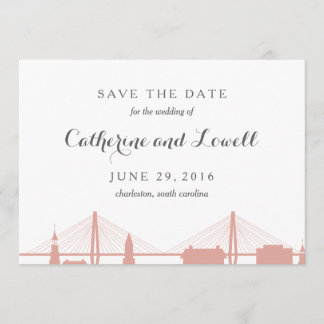 Save The Date Charleston South Carolina Blush Enregistrer la dat