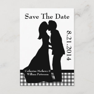 Save The Date Charmant Couple Silhouette Enregistrer La Date